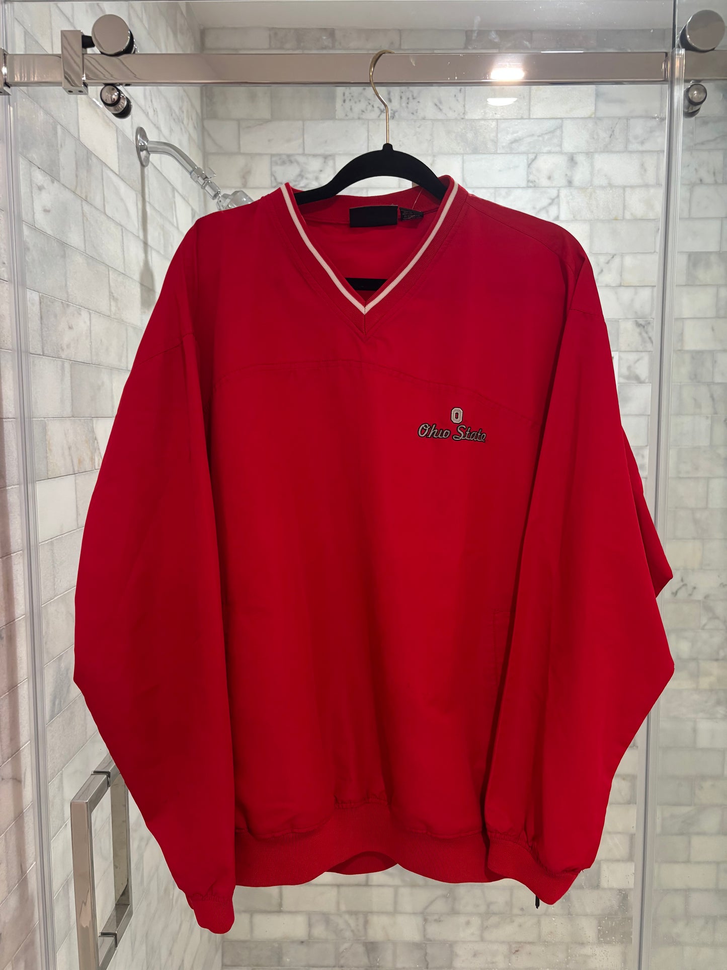 Red Windbreaker Crewneck