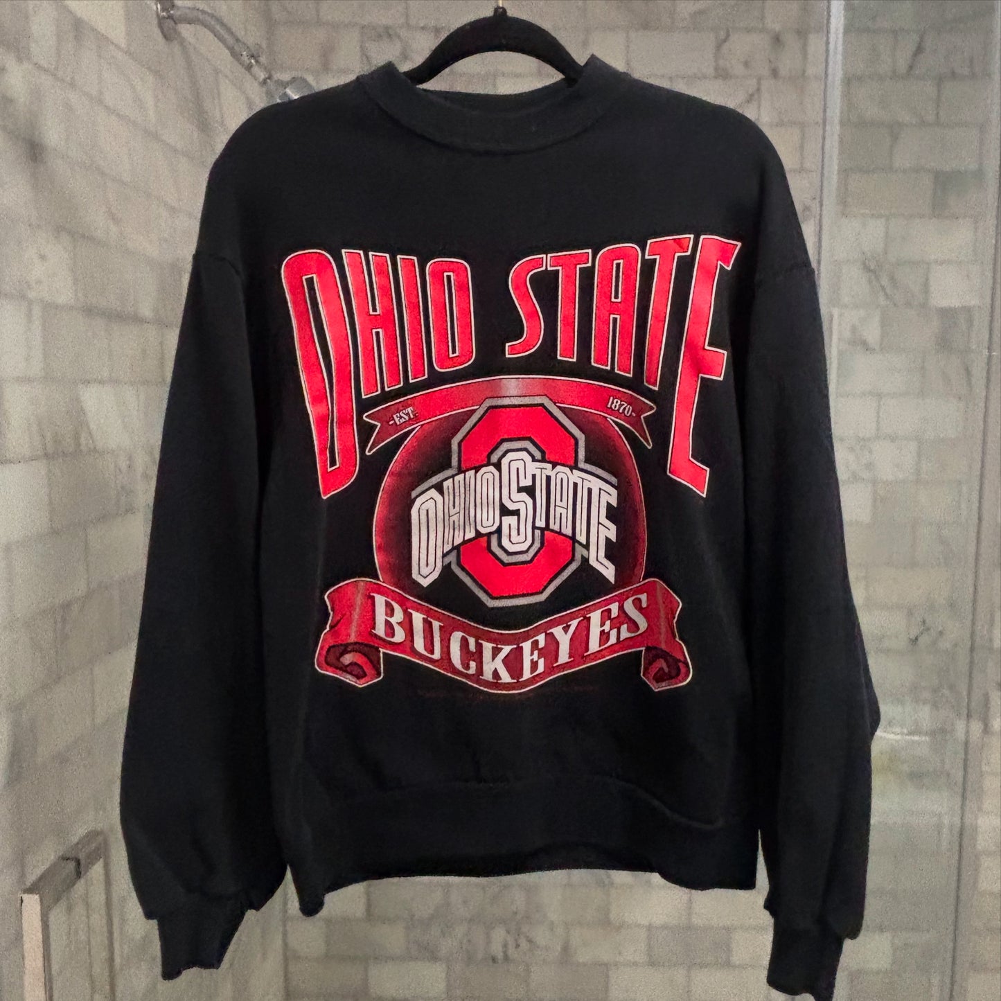 Black And Red Logo Crewneck