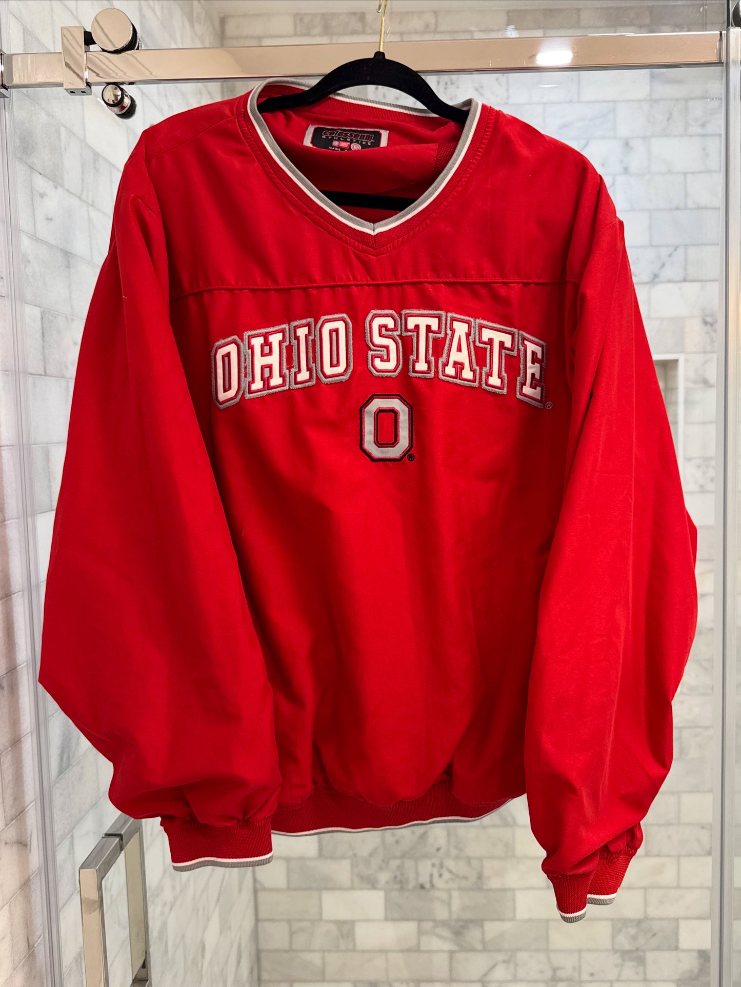 Red Windbreaker Crewneck