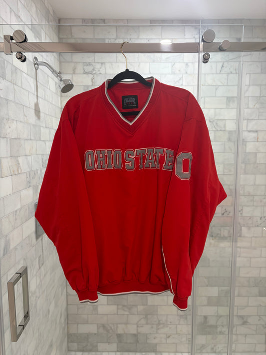 Red Crewneck Windbreaker