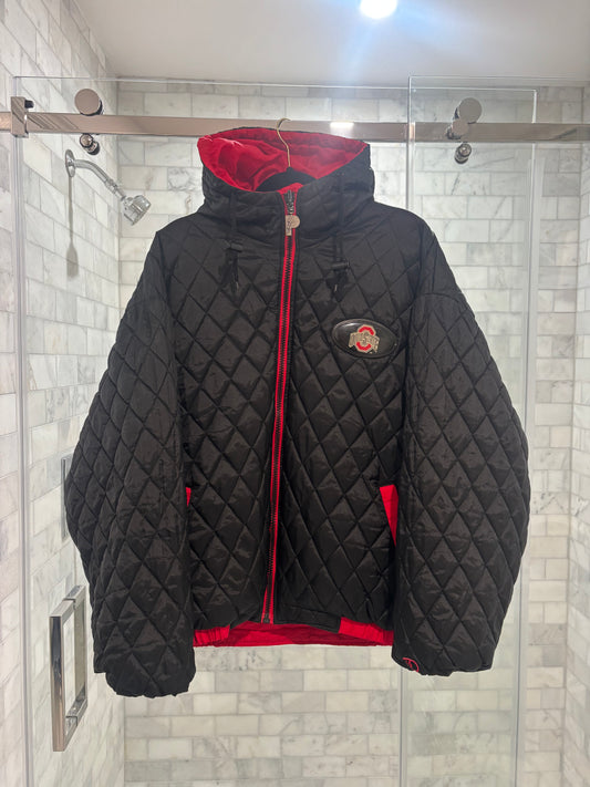 Black And Red Reversible Puffer