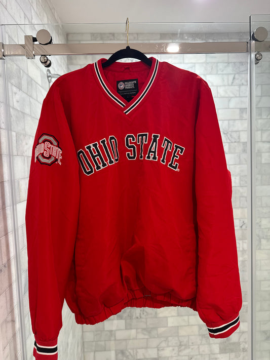 Red Spellout Windbreaker