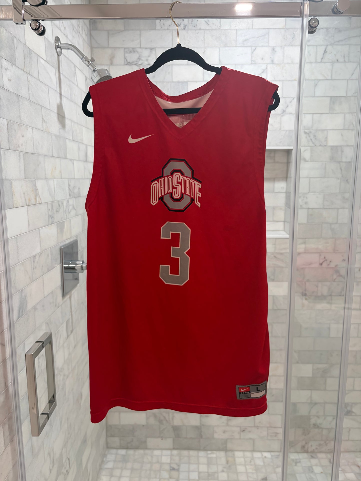 Red Logo Basketball Jersey