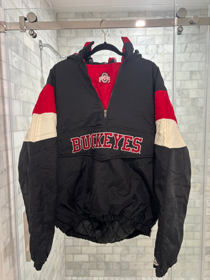 Black Puffer Quarter-zip Jacket