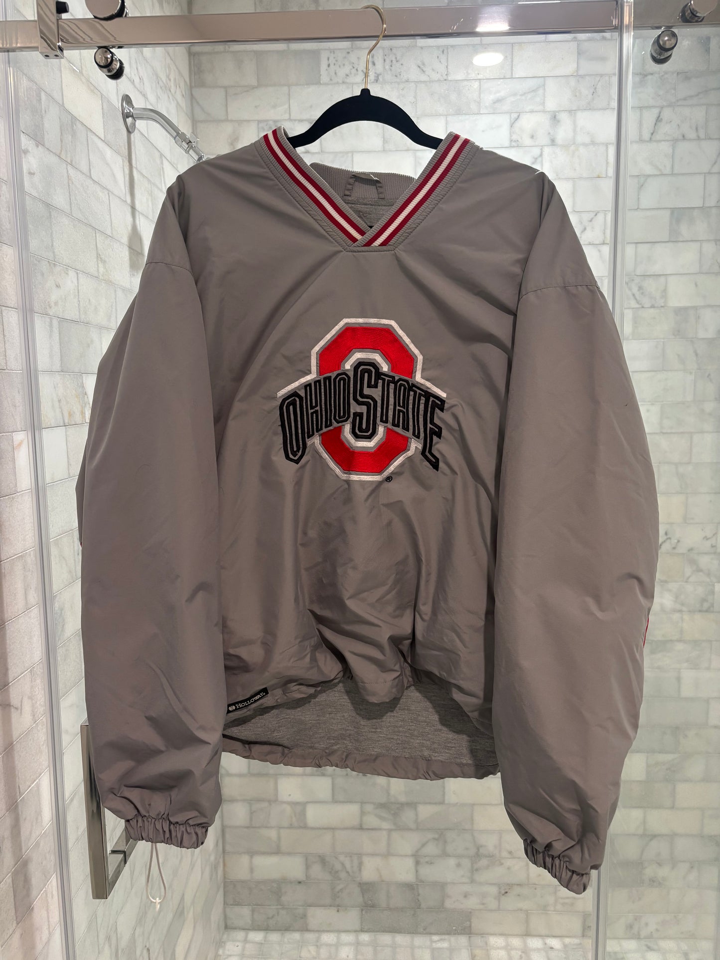 Grey Windbreaker Crewneck