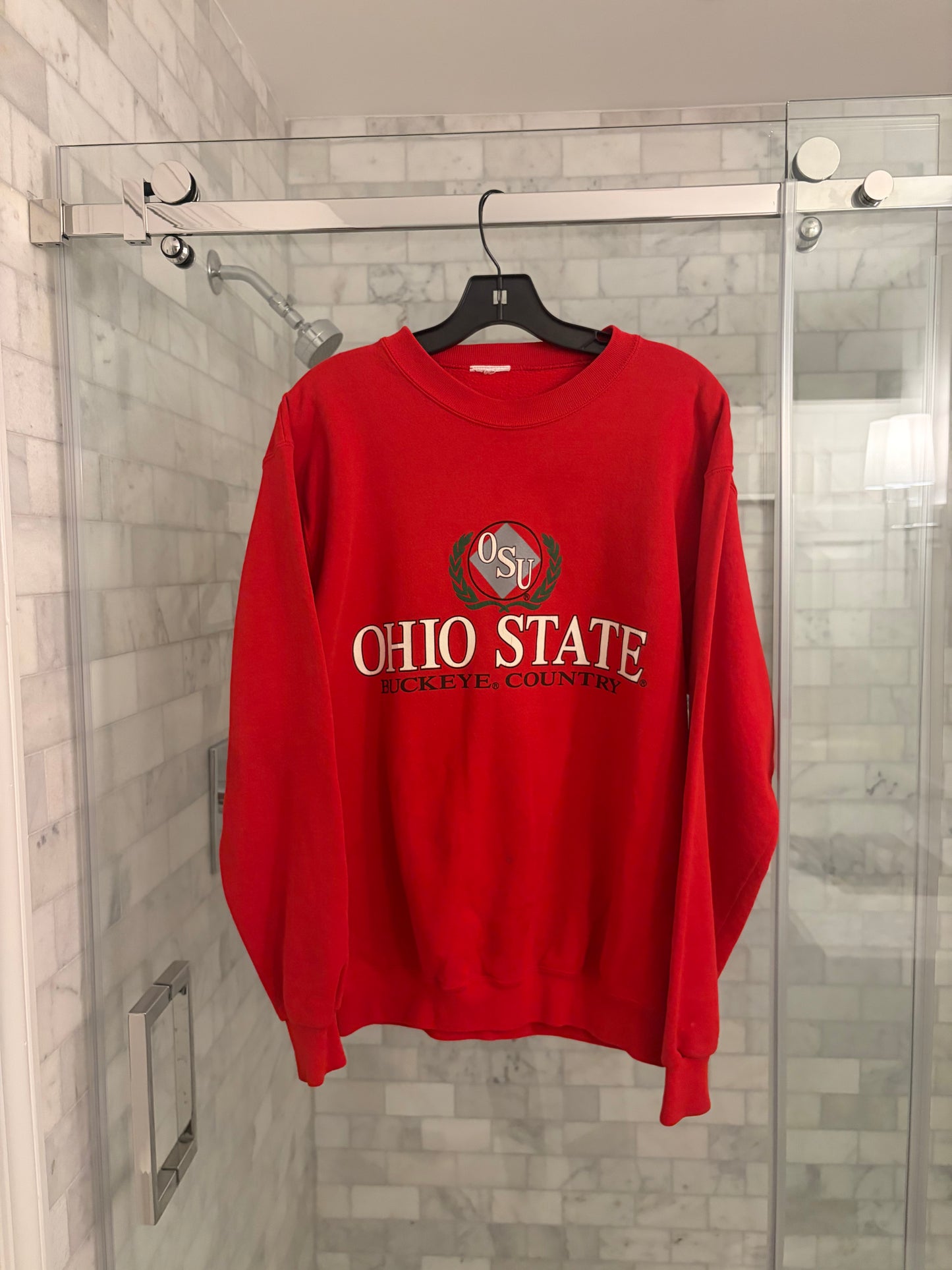 Red Spellout Crewneck