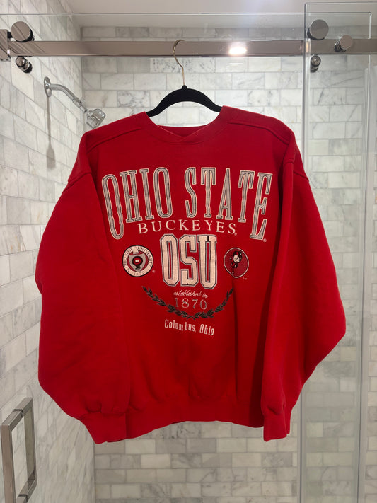 Red Graphic Crewneck