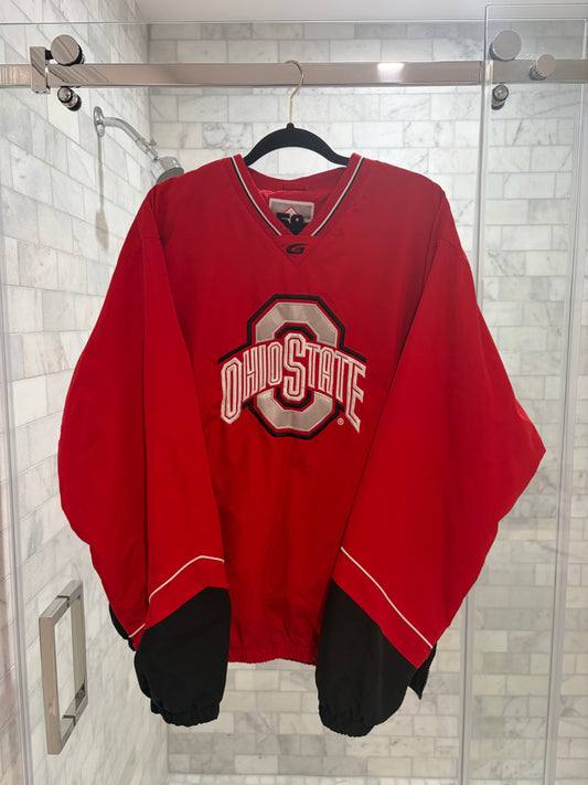 Red Logo Crewneck Windbreaker