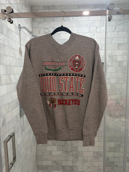 Gray Multi Graphic Crewneck