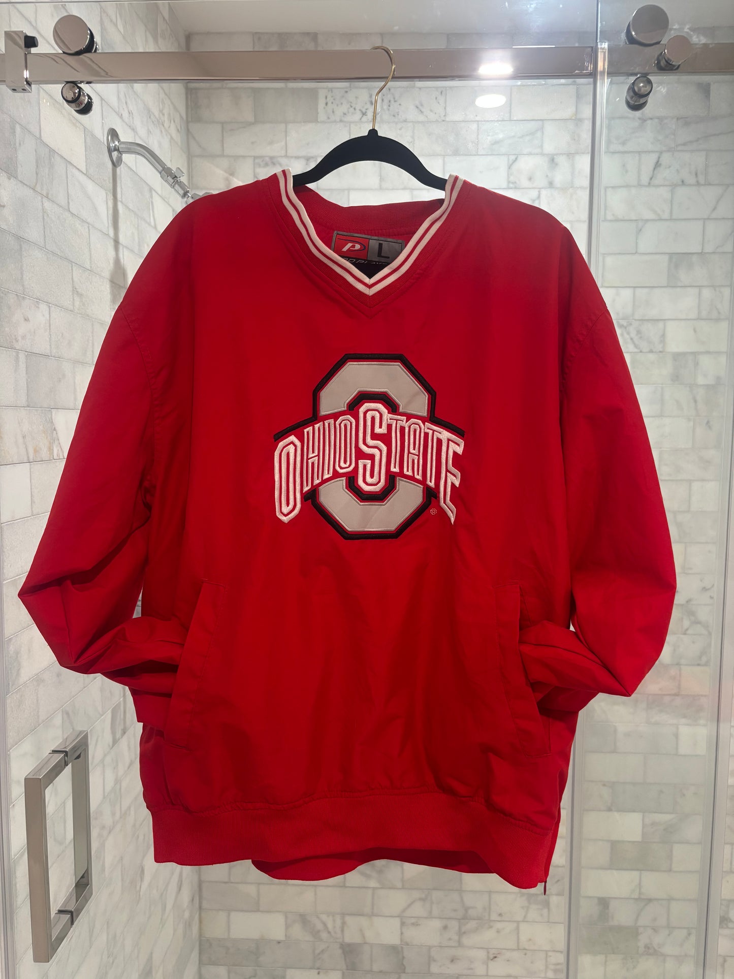 Red logo Crewneck Windbreaker (fits M/L)