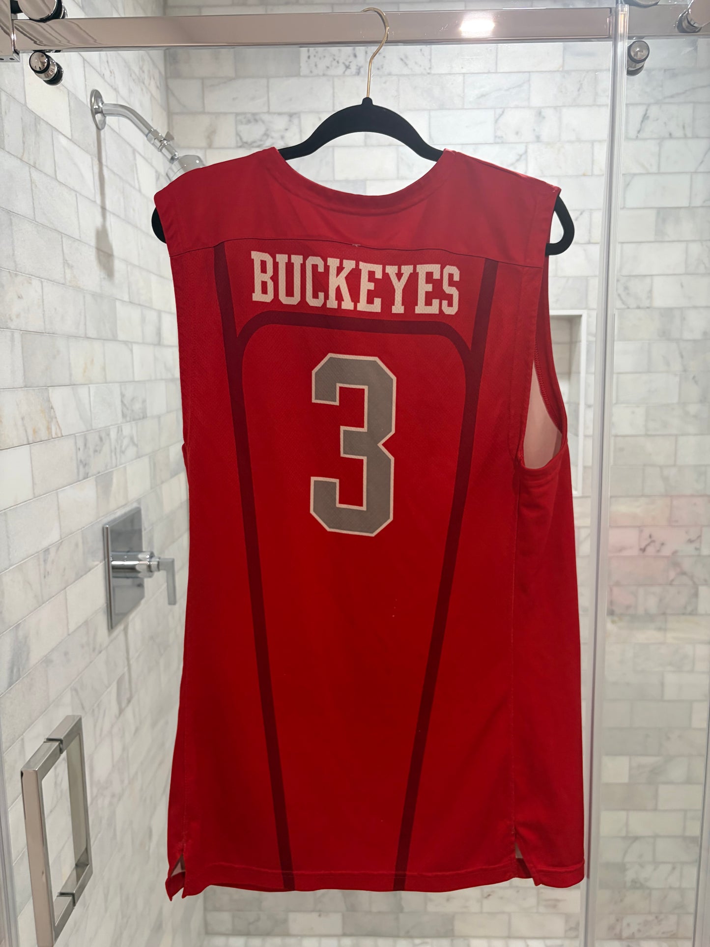 Red Logo Basketball Jersey