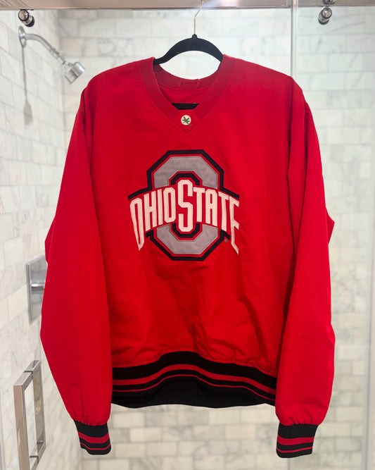 Red Crewneck Windbreaker