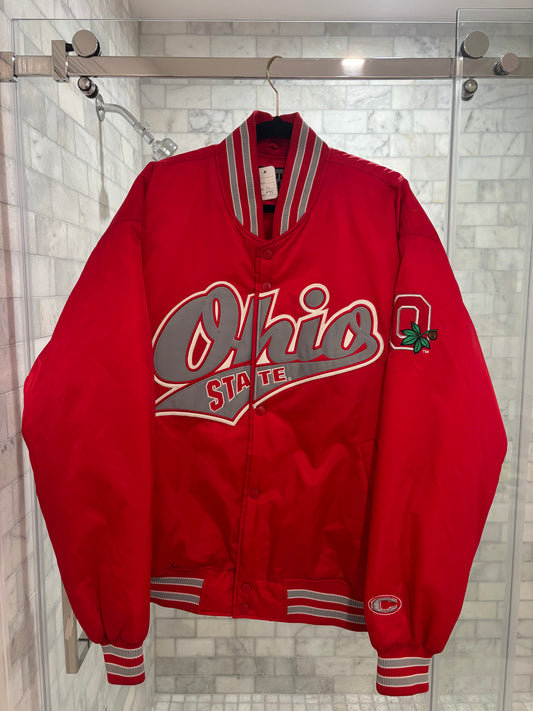 Red Embroidered Button Up Jacket